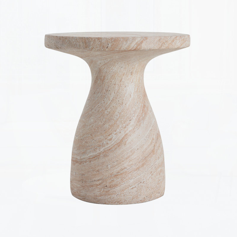 Outdoor Side Table, Beige
