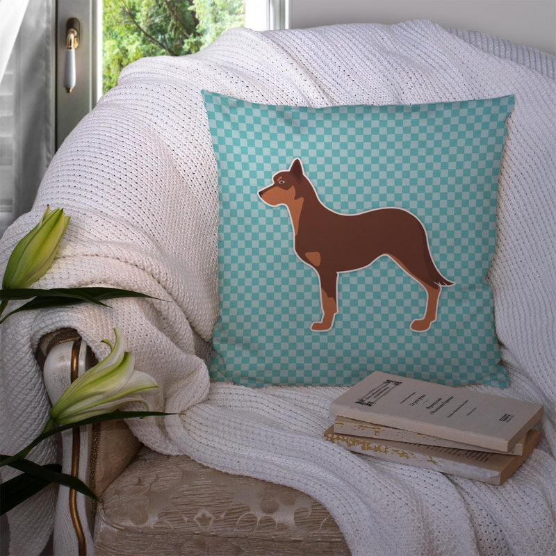 Coussin décoratif d’intérieur/d’extérieur australian kelpie, H 14 po x l 14 po x P 3 po, Bleu