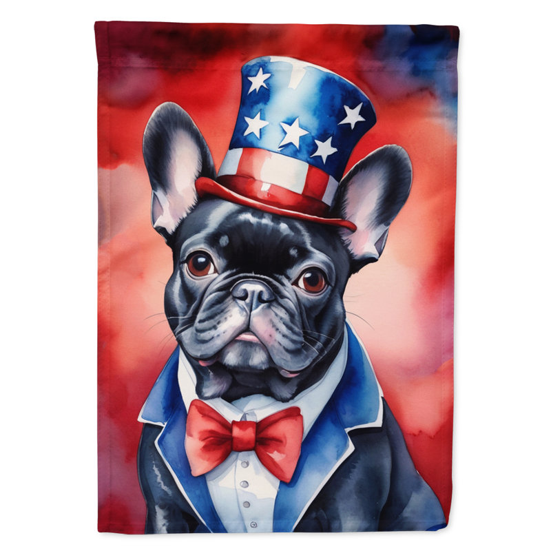 Drapeau patriotique du jardin américain, Bouledogue français noir