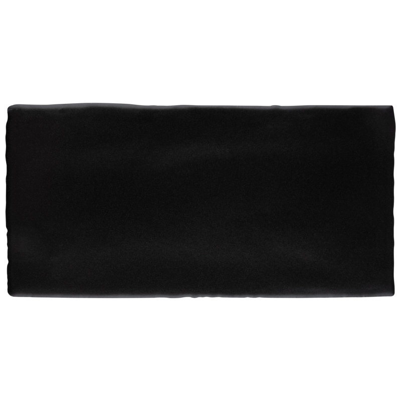 Castillo 3" X 6" Ceramic Subway Wall Tile, Black