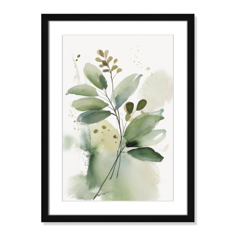 «Greenery Serenade I» par Irena Orlov, L 17 po x H 23 po, Matted Print, Noir satiné