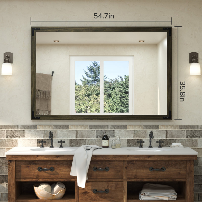 Miroir Gwenneth, 36 po x 55 po, Noir