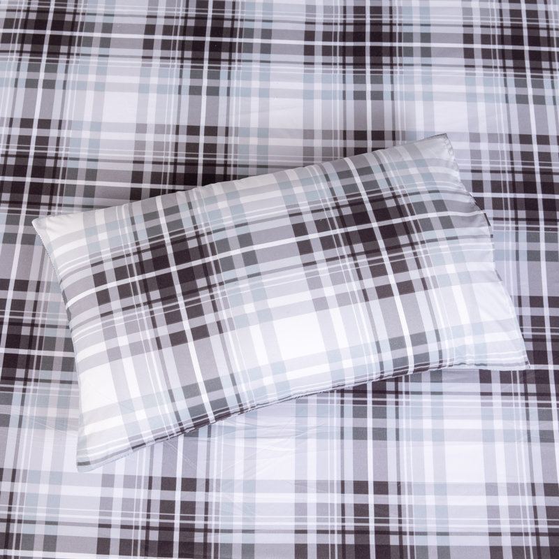 Giorgia Duvet Cover Set with Pillowcases, Kingsize - 2 Standard Pillowcases, Denim Grey