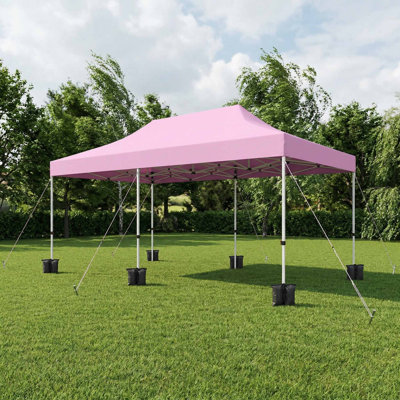 Sturdy Weather Resistant 10 X 20 Feet Pop Up Canopy With 6 Sidewall Windows And Portable Carrying Bag For Outdoor Backyard Party Event Use