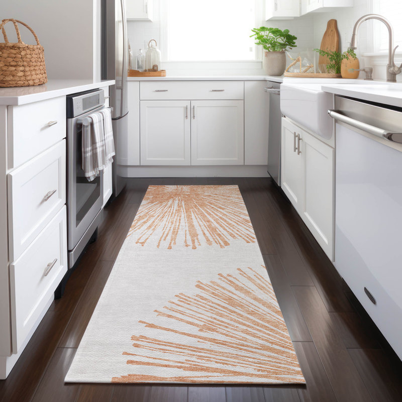 Abstract Indoor / Outdoor Rug, Runner 2'3" x 7'6"