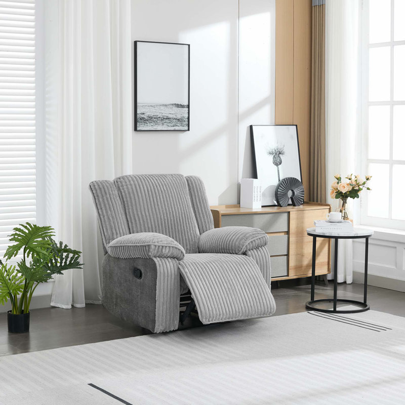 100.5cm Wide Wall Recliner Standard Recliner, Grey