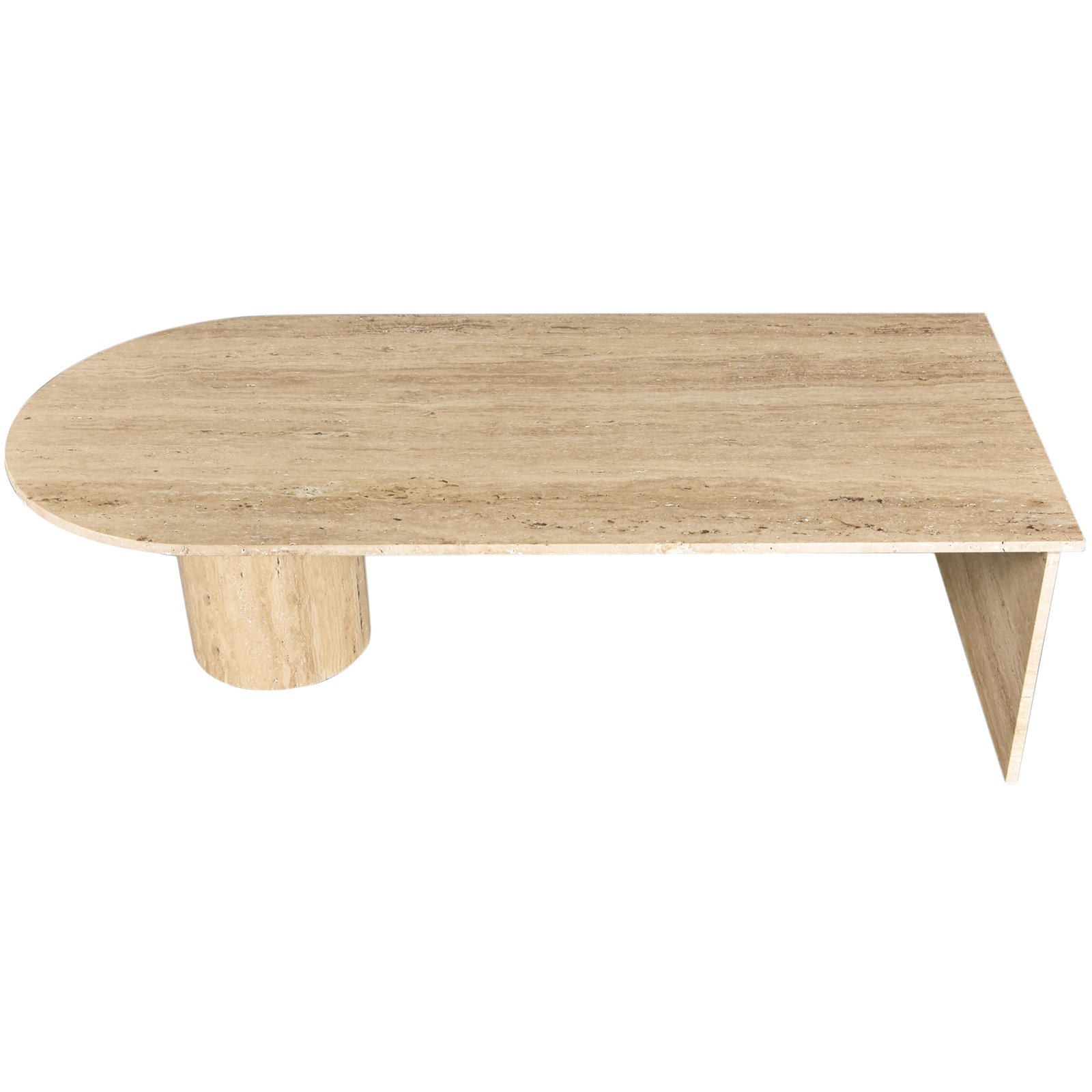 Salerno Coffee Table, Travertine