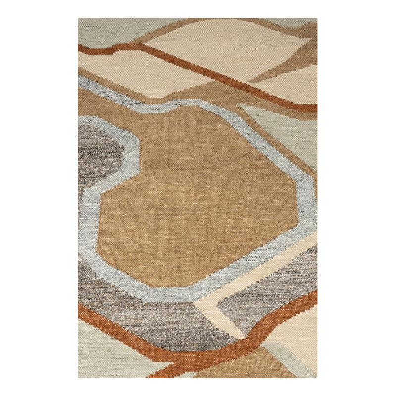 Rug Abstract Area Rug in Orange