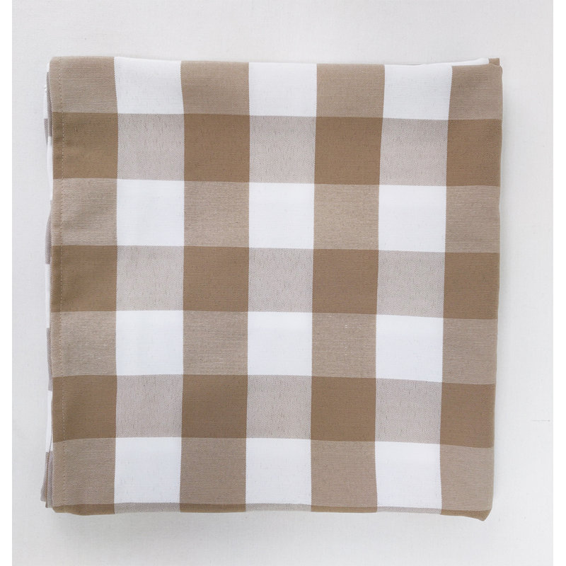 Kerstine Polyester Checkered Rectangle Napkin, Beige