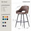 Upholstered Counter Stool with Metal Frame-33470529