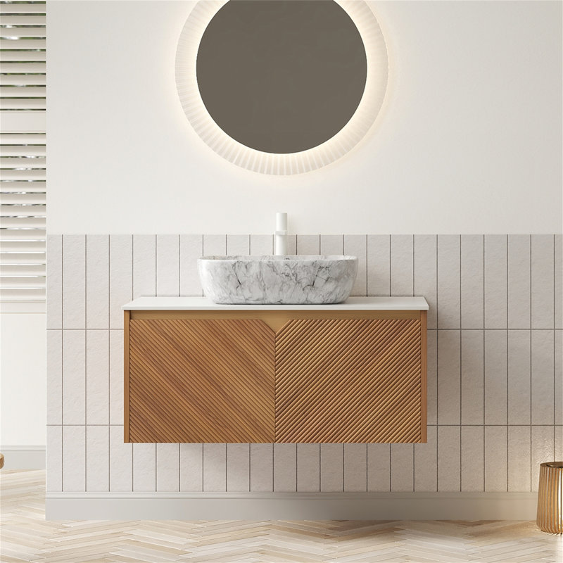 Ruben 36" Bathroom Vanity&Sink, Oak, 36"