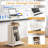 Gymax 2pcs Sit-to-stand Laptop Desk Cart Rolling Mobile Height Adjustable W/ Storage