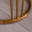 Slate/Sintered Stone Round Side/End Table With Golden Stainless Steel Frame