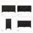 4-Door 59.4” Wide Sideboard Buffet Cabinet with Adjustable Shelves & Soft Close Hinges-634435151