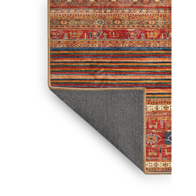 Tapis rouge à motif sud-ouest, Rectangle 7 pi x 9 pi