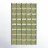 Giedre Geometric Hand Tufted Cotton/Wool Area Rug in Green/Beige