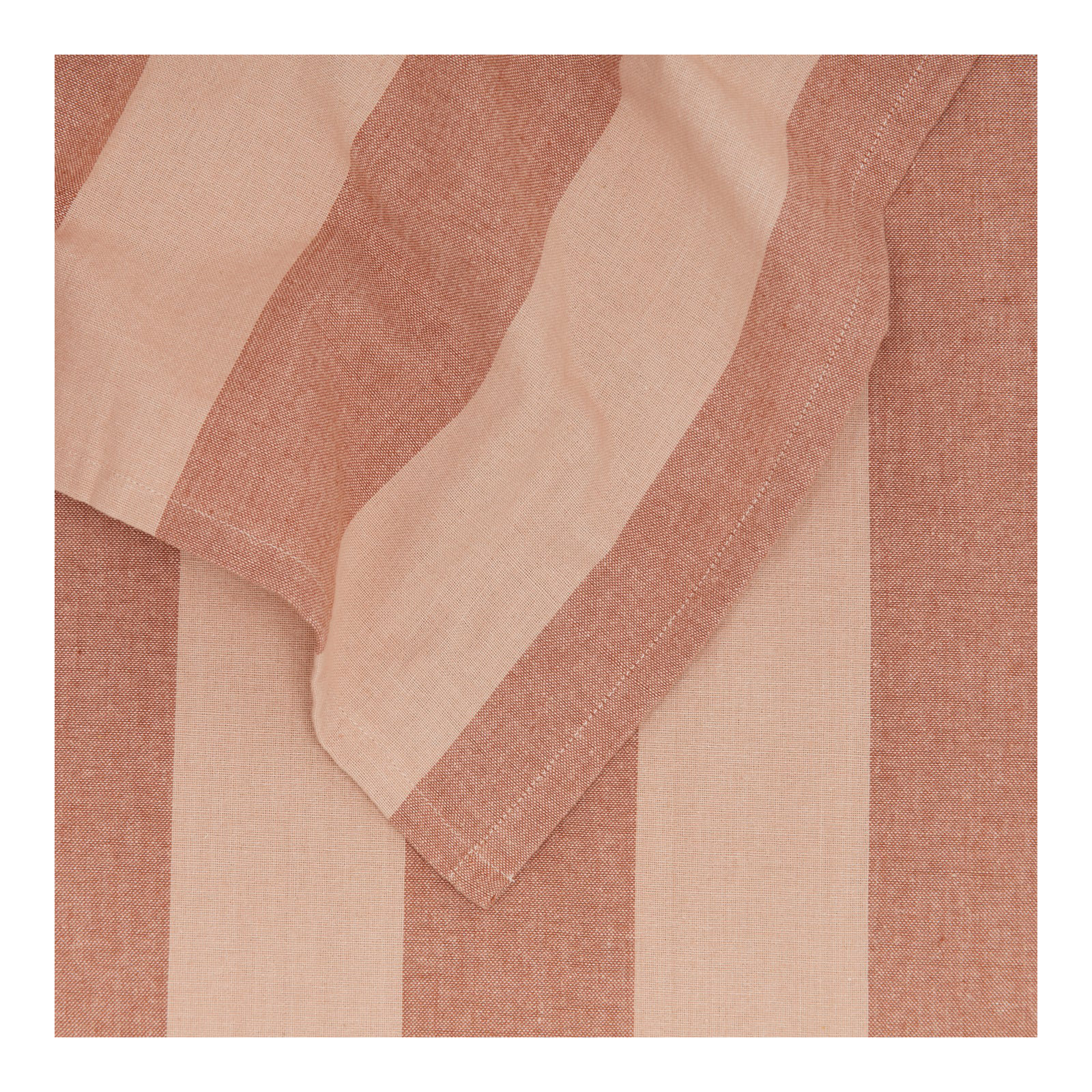 Essential Striped Tablecloth, Blush/Terracotta
