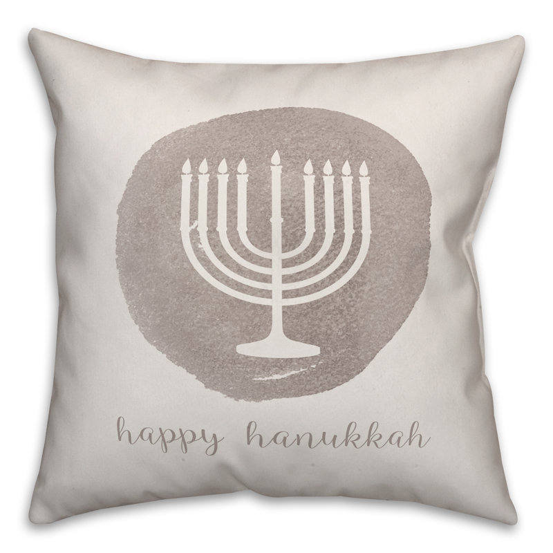  Housse de coussin Watora Menorah, 16 po x 16 po, Housse de coussin seulement - sans coussin