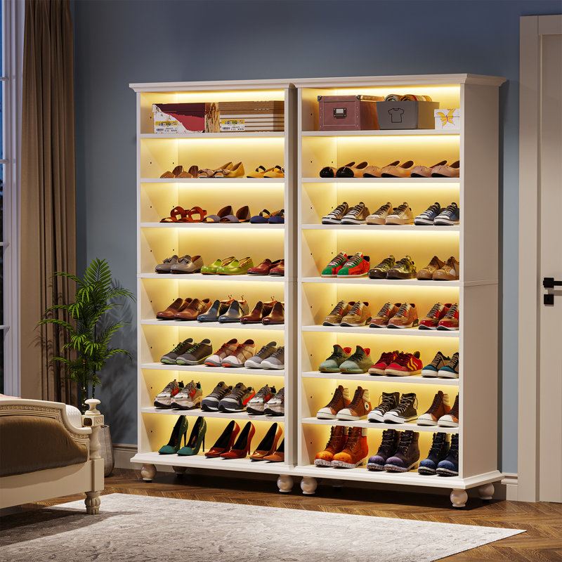 30 Pair Shoe Rack, White