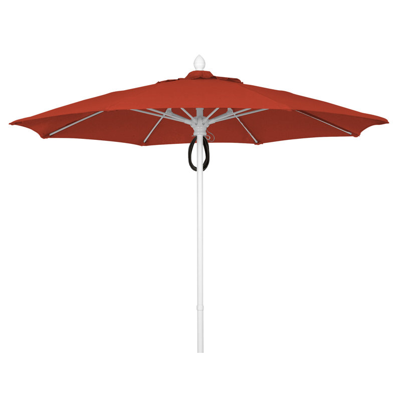 Parasol de marché 9 pi Prestige, Blanc, Sunbrella® terre cuite