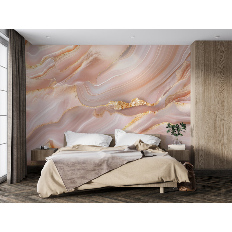  Murale - Papier peint de luxe pour chambre à coucher, salon, décor glamour, 100 po x 145 po, Peler et coller