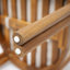 Krystof Outdoor Armless Acacia Wood Dining Chairs With Curved Backrests & Cushions
