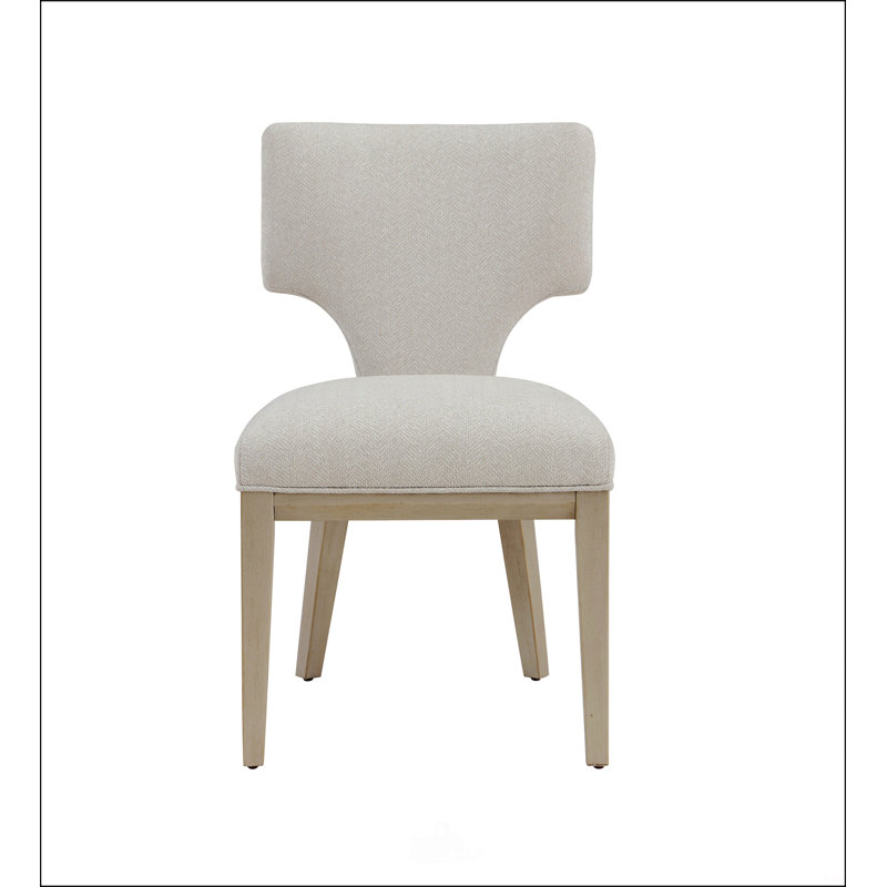 Chaise d'appoint en lin et champagne