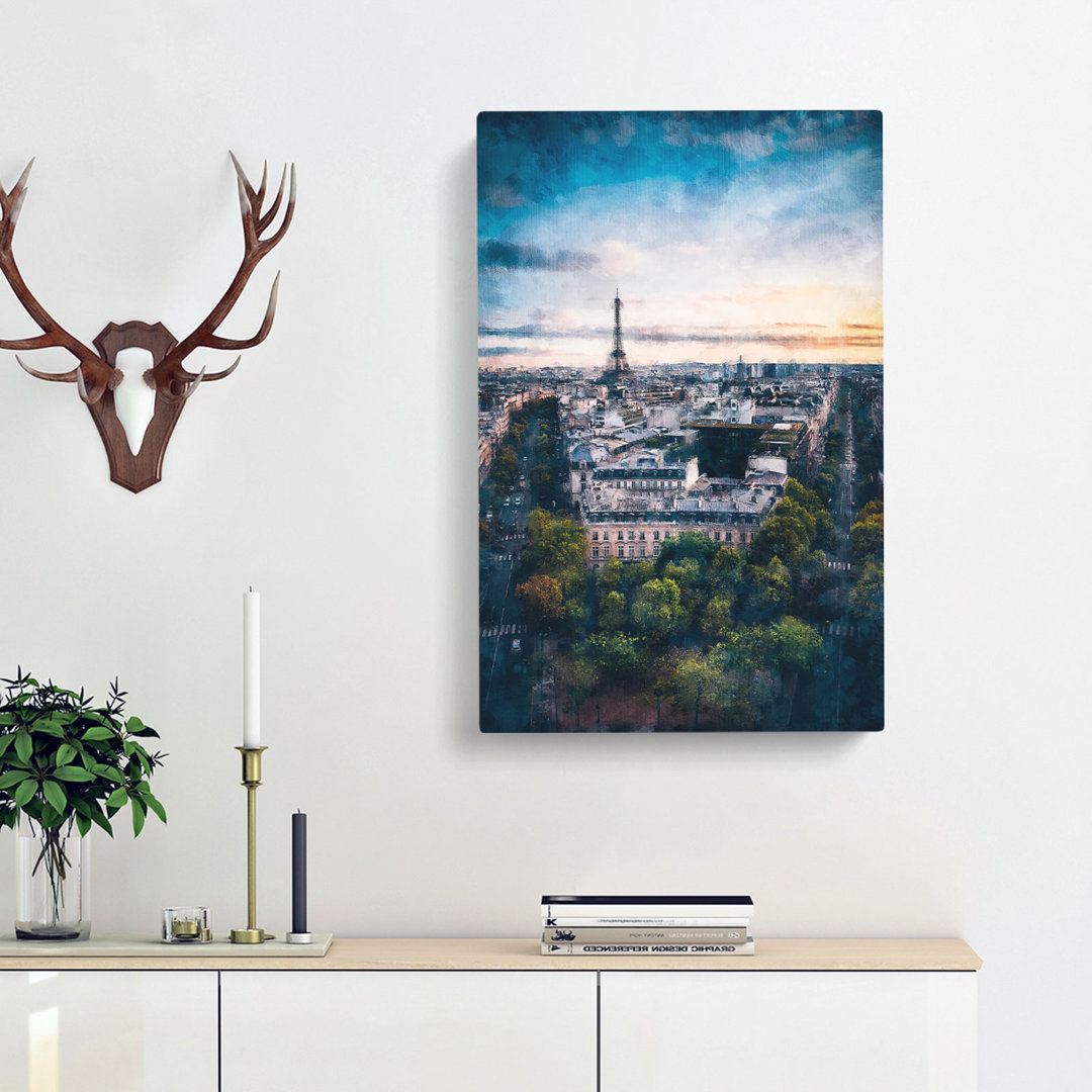 Eiffel Tower And The Paris Skyline - Wrapped Canvas