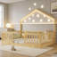 Lit sur pied avec rails de sécurité, conception Montessori en bois pour enfants-880774904-880774911