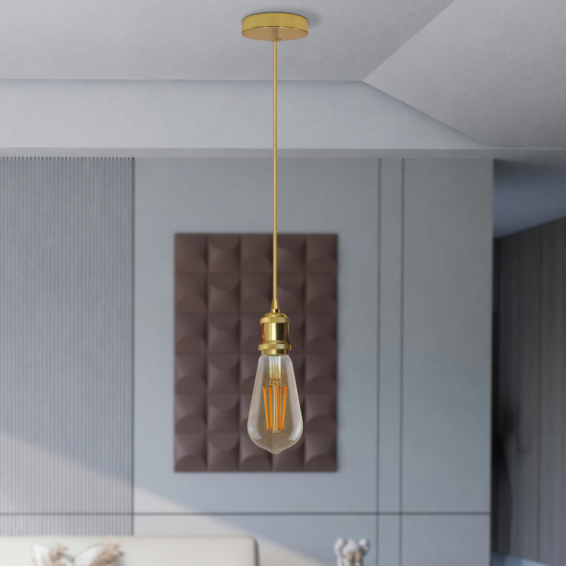 Simoni 1 - Light Simple Pendant, French Gold
