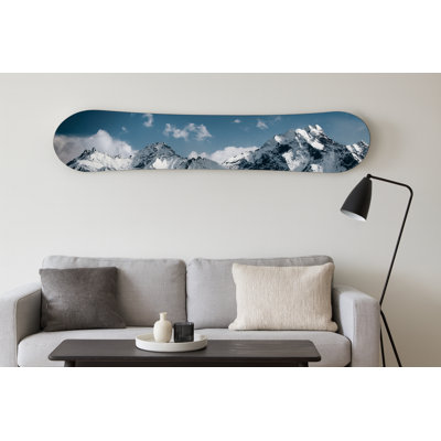 Art mural planche à neige montagne - 59 po x 11 po