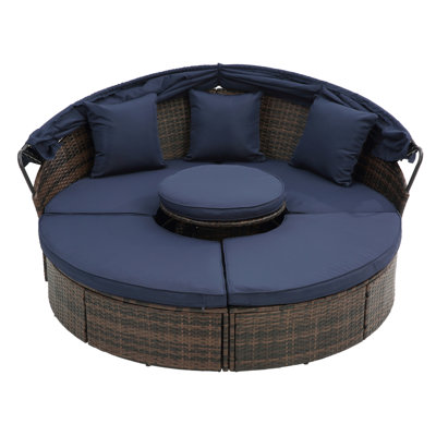 Rattan Round Lounge With Canopy Bali Canopy Bed Outdoor Wicker Outdoor Sofa Bed With Lift Coffee Table Outdoor Patio Sofa