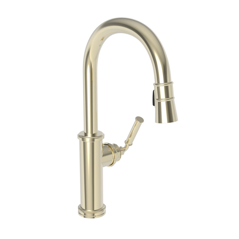 Taft Single Handle Pull Down Kitchen Faucet, French Gold (PVD)