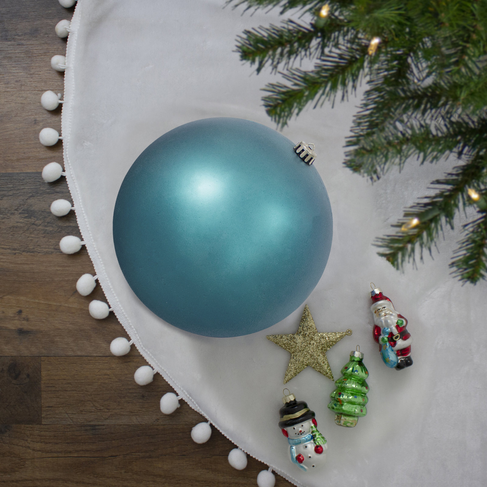 Shiny Shatterproof Christmas Ball Ornament 12", 10" H x 10" W x 10" D, Lime Green