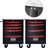 Multifunctional 5 Rolling Tool Cart - Metal Construction Black&Red 4" For Workshop