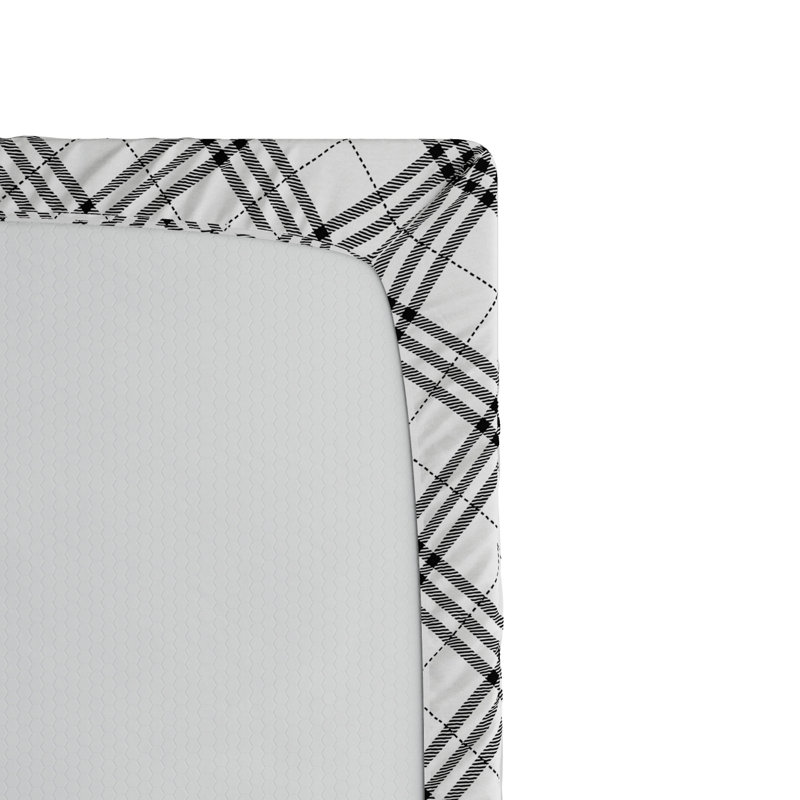 Microfiber Geometric Fitted Sheet, Twin XL Fitted Sheet