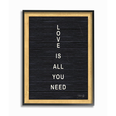 «Love is All You Need», ensemble d'impression sur toile panoramique