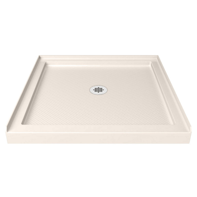  DreamLine SlimLine 36 po x 36 po x H 2 3/4 po, Biscuit