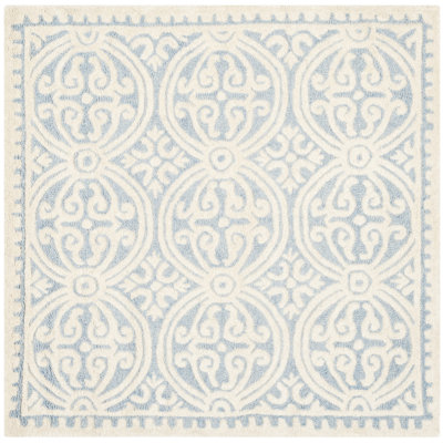 Tapis géométrique en laine touffeté à la main Sadik