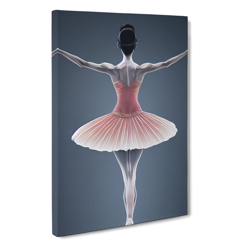 Ballerina Poised - Wrapped Canvas, 50cm H x 35cm W x 3cm D