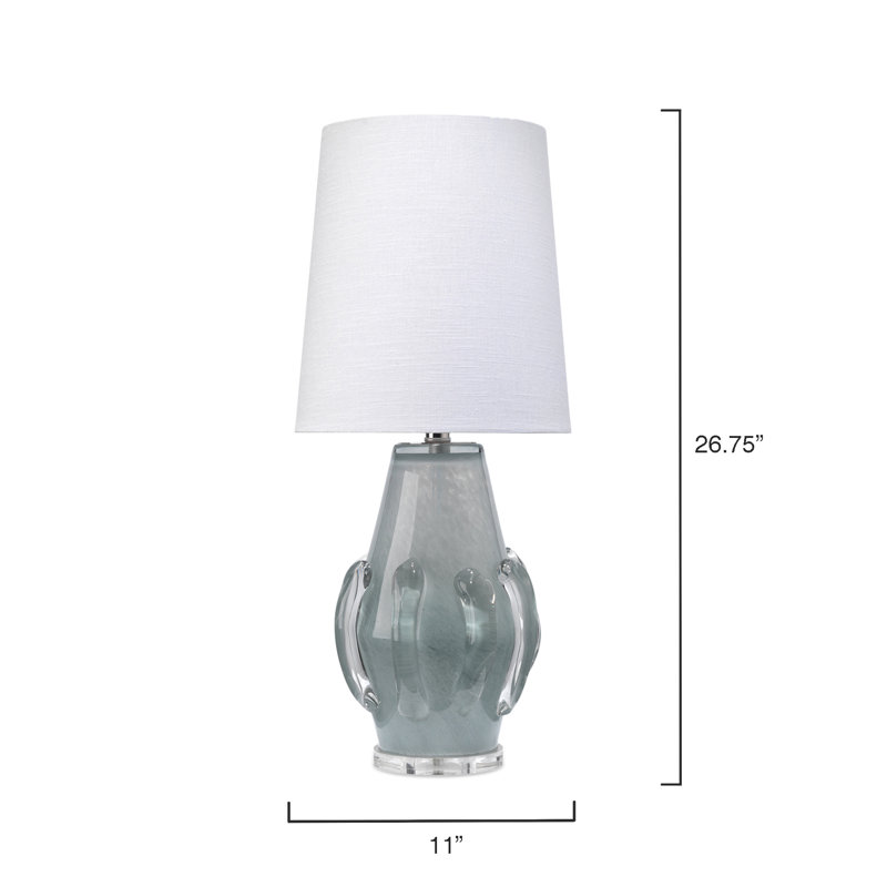 Talon Glass Table Lamp, Blue