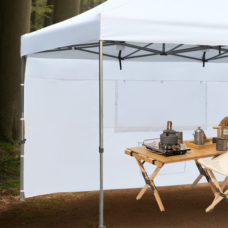 Auvent 10 'x 15' avec 4 parois latérales amovibles, Blanc