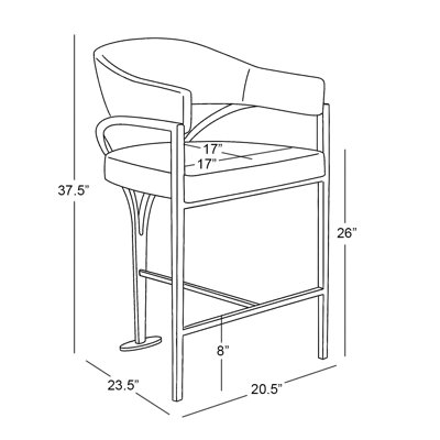 Chaises Boucle Counterheight avec cadre mat