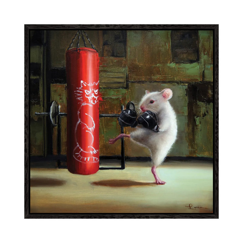 Gym Rat by Lucia Heffernan - Gallery-Wrapped Canvas Giclée on Canvas, Black Floater Framed, 66.04 cm H x 66.04 cm W