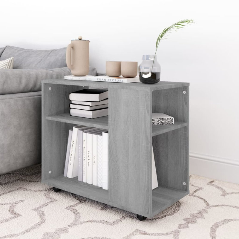 Aila Side Table 70x35x55 cm Engineered Wood, Grey Sonoma