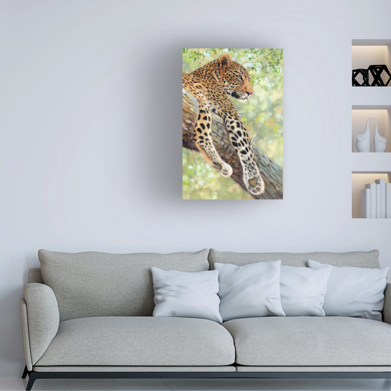 Art sur toile léopard, bolologien, David, H 12 po x l 19 po