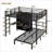 Full XL Over Twin Metal Bunk Bed with Foldable Desk &amp; LED Closet, Noise-Reduced, Black