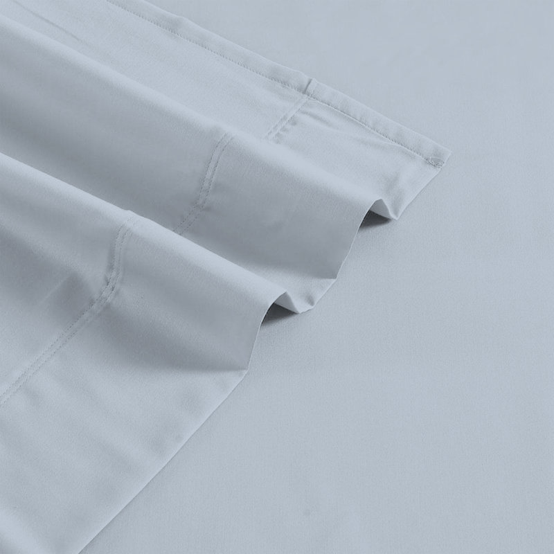 Soft & Silky Tencel Sateen Lyocell Sheet, Full/Double, Light Blue