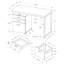Bureau d'ordinateur contemporain réversible de 48 pouces avec rangement, stratifié beige et métal noir, idéal pour le bureau à domicile-297511964