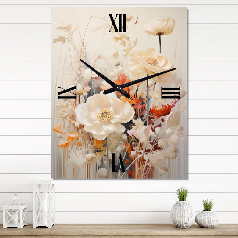 Dashawnna - Horloge murale fleurs, Petit